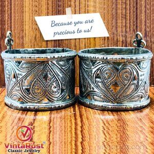 Single Vintage Afghan Cuff Bracelet, Tribal Cuff, Boho Cuff, Boho Jewelry
